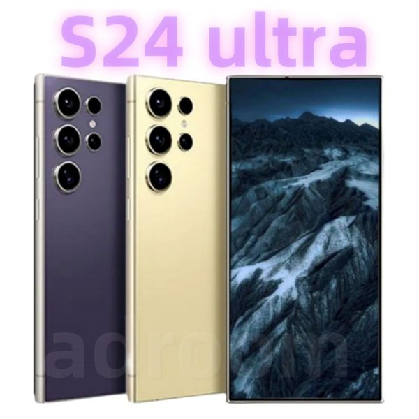 S24 Ultra 5g Cep Telefonları Yüz Kilidini Aç AI Büyük Ekran Süper Görsel Gece Fotoğrafçılık Akıllı Telefon Su geçirmez Bluetooth dokunmatik ekran