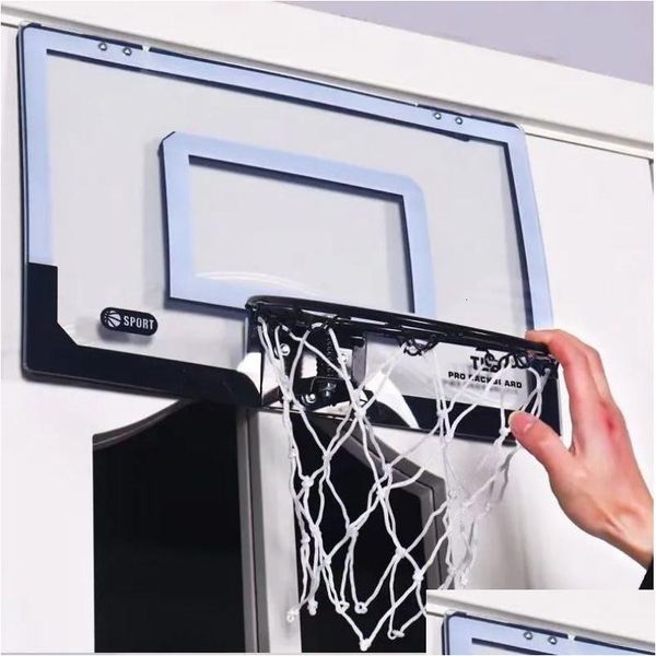 Palline per bambini Bambini Appeso Canestro da basket Porta interna Fissato al muro Mini Basket Palla da gioco Set con pompa Regalo per ragazzi 230811 Drop De Dht2L