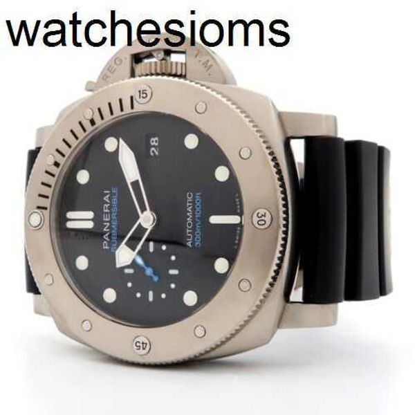 Taucher Panerass Designer Watch Mens 1950 3 Tage Titan/Gummi 47mm Automatische PAM00389 Luxus Vollstahlstahl wasserdichte Armbanduhren