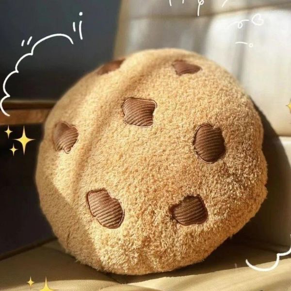 Travesseiro 45cm Coreano Bonito Biscoito Criativo Instagram Simulação Sofá de Pelúcia Confortável Macio Decoração de Quarto de Casa