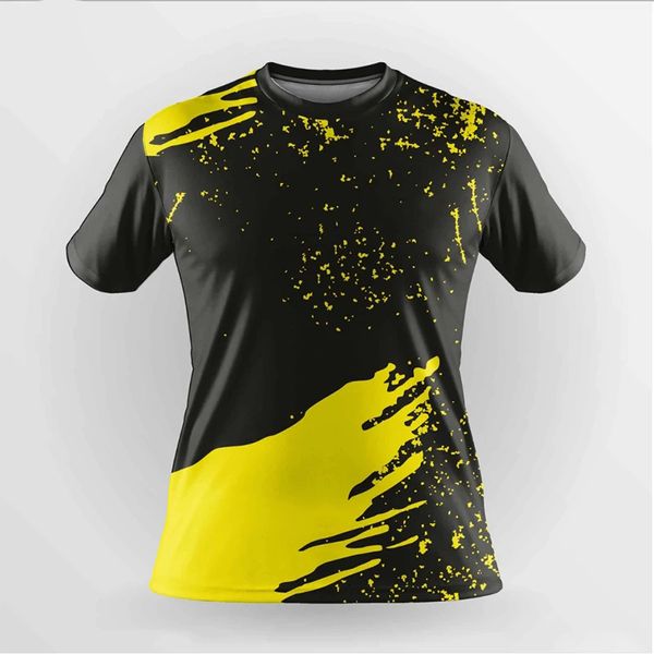 Uniformes de futebol dos homens camisetas de secagem rápida treinamento badminton impresso camiseta respirável tênis de mesa wear 240318