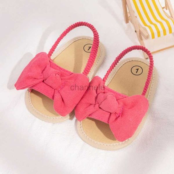 Sandalen Baby Mädchen Sommer Lässige Schleife Sandalen Anti-Rutsch-Schuhe mit weicher Sohle für Outdoor-Schulparty 240329