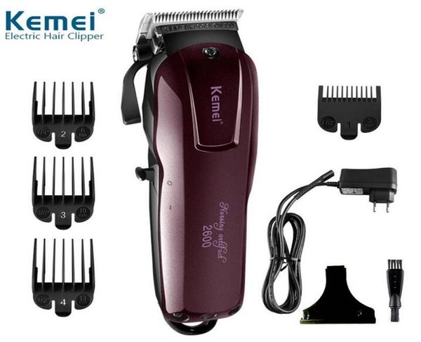 2020 Nuovo KEMEI 2600 Rasoio elettrico professionale per barba 100-240V Tagliacapelli ricaricabile Coltello in titanio Macchina per tagliare i capelli K9287556