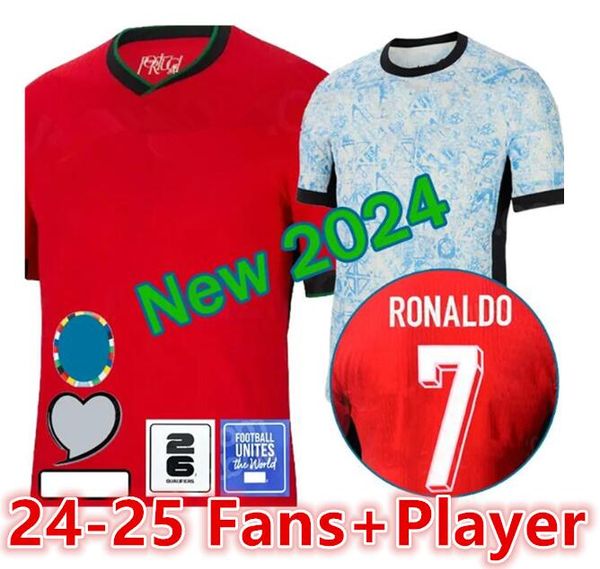 24 25 Portuguesa Portugal Soccer Jerseys Fernandes Ronaldo Cristiano Portugieser 2024 Euro Cup Football Roomts Men Kid