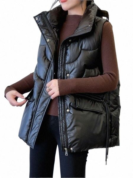 nel 2022 piumino nuovo lucido gilet sciolto fi gilet cappotto corto femminile ddp03 q6MJ #