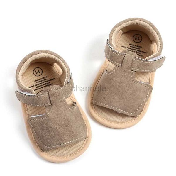 Sandalen Little Feet Big Style Modische PU-Schleifensandalen für Babymädchen und Jungen (0–18 Monate) mit weichen Gummisohlen 240329