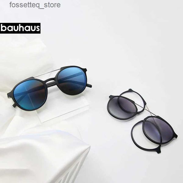 Sonnenbrille Bauhaus Magnetische Sonnenbrille Polarisierte Sonnenbrille Myopie Brillengestell fünffarbige Mode Optische ULTEM Brillen L240322