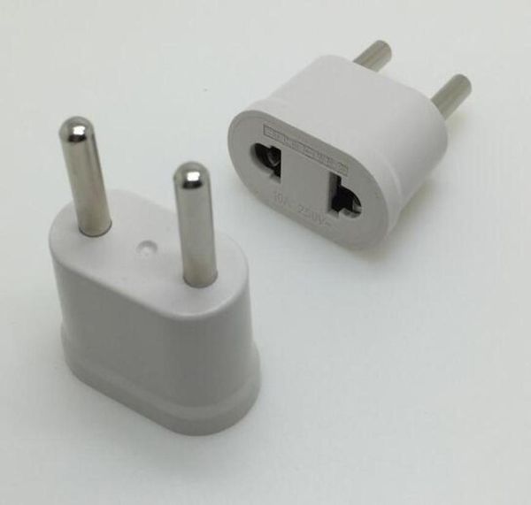 US USA zu EU EURO Europa Reise-Netzstecker-Adapter, Ladegerät, Konverter für USA-Konverter, Weiß9342887