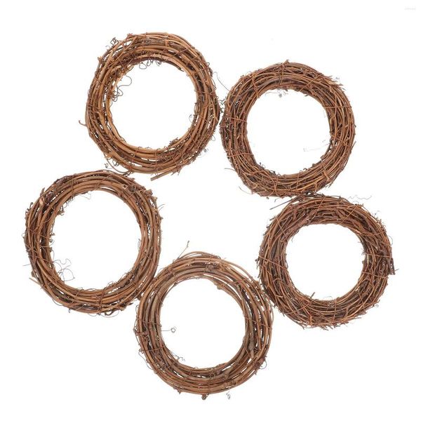 Fiori decorativi 5 pezzi Materiale Rattan Garland Halloween Crafts Vine Anello Finda di Giove Finda