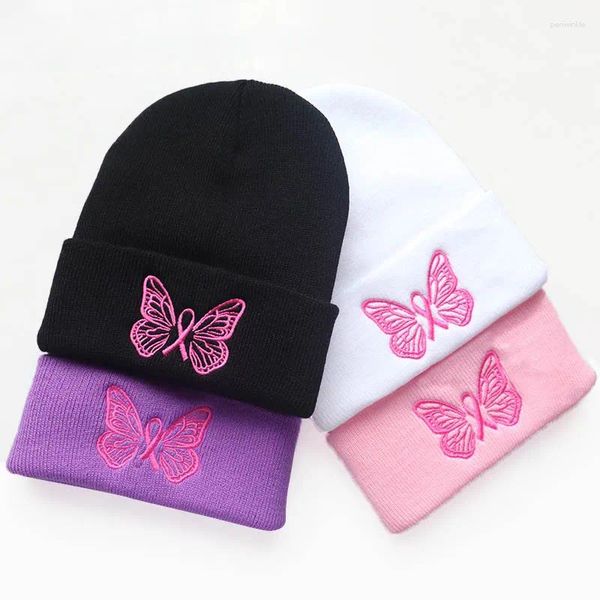 Party Supplies Schmetterling Stickerei Beanie Hut Winter Hüte Frauen Männer Feste Herbst Mützen Gestrickte Schädeldecke Hip Hop Wolle