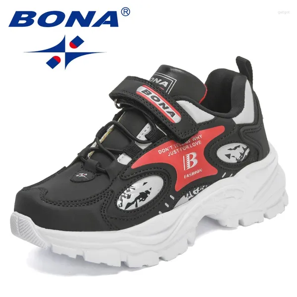 Scarpe casual BONA 2024 Designer Bambini Moda Comode scarpe da ginnastica per bambini Antiscivolo Resistente all'usura Corsa che cammina Bambino