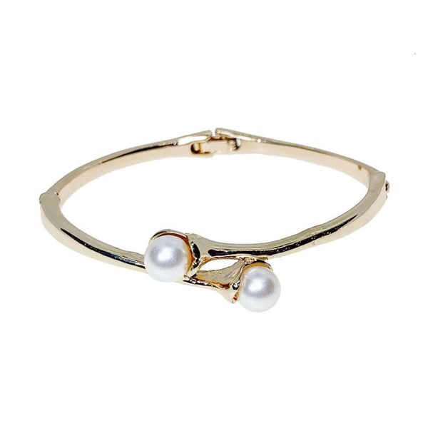 Bracciale con perle finte, artigianato, gioielli di moda