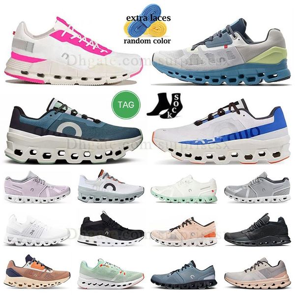 Designer Light Blue Running Shoes Nuvens Cloudrunner Sneakers Nova Tennis Shoe Surfer Tan Preto e Branco Cloudvista Dhgates Dhgates Cyan X 3 Cloudmonster Trainers