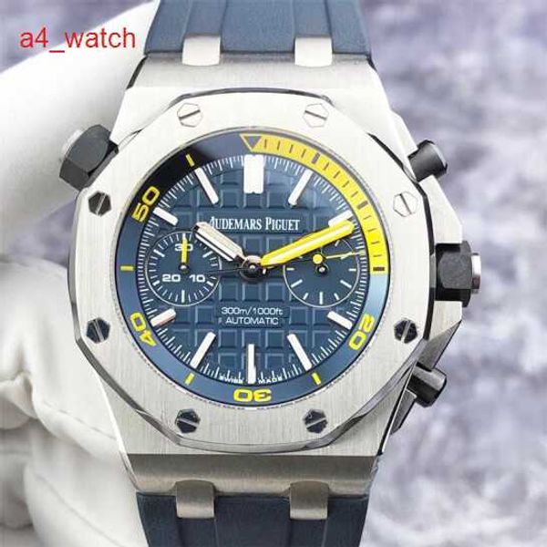 Orologio da polso Celebrity AP Royal Oak Offshore Series 26703ST Orologio da uomo Quadrante blu Anello subacqueo giallo 42 mm Orologio meccanico automatico