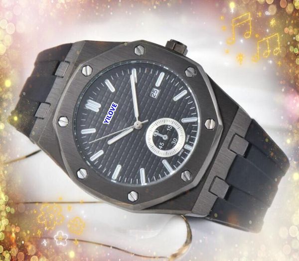 Big Dial Designer Quartz Movimento Relógios Homens de Alta Qualidade Top Marca de Luxo Mens Relógio Multi-Função Cronógrafo Montre Relógios Frete Grátis presentes