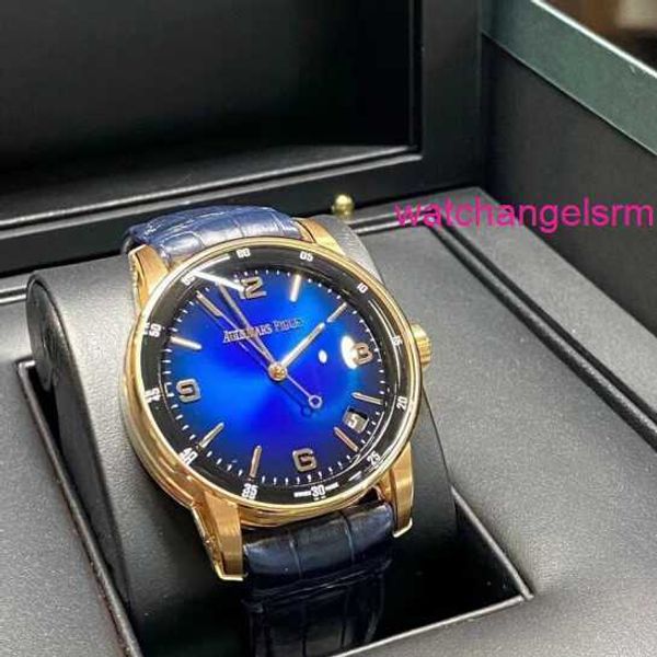 Relógio de pulso Swiss AP 15210OR Novo CODE 11.59 Series Most Beautiful Gradient Blue Dial 18k Rose Gold