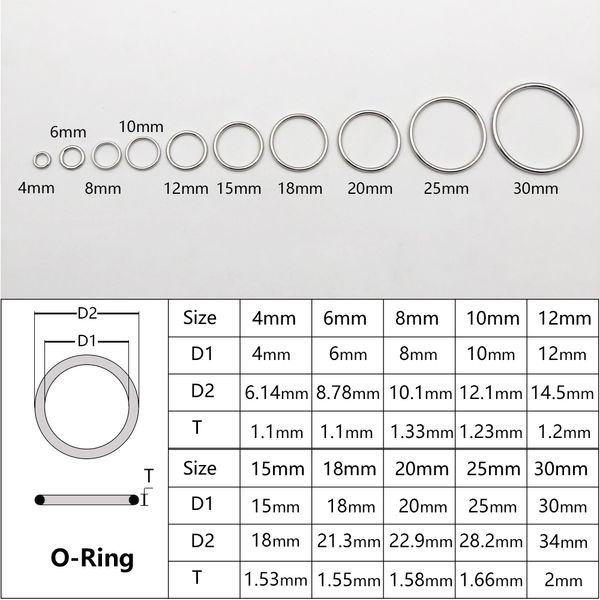 200 PCs / lot Bra Gold Rings Nickel e Lead Free Free