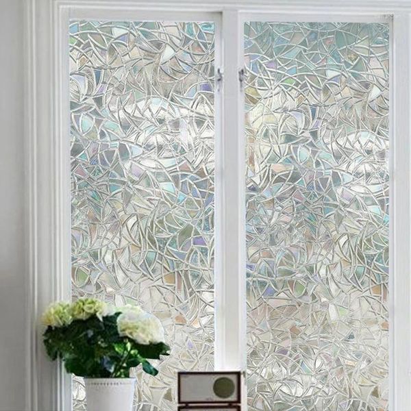 Adesivos de janela 100cm 45cm Papel de parede autoadesivo transparente PVC Porta geométrica Vidro fosco
