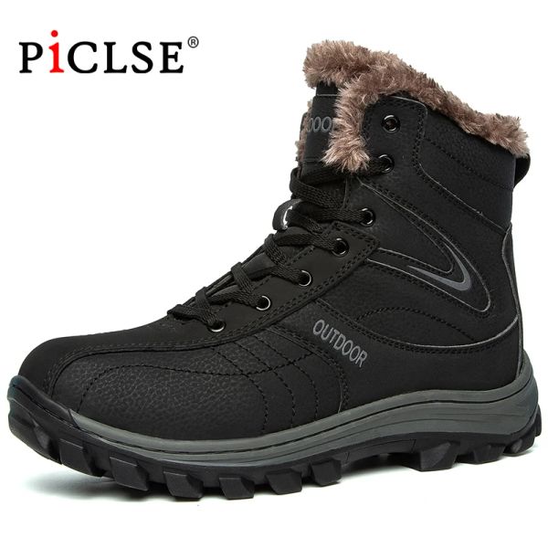 Stiefel russische Stil Winterstiefel plus Größe 4048 Knöchelstiefel für Männer Schneestiefel wasserdichte Winter Männer Stiefel Wanderschuhe Männer Botas