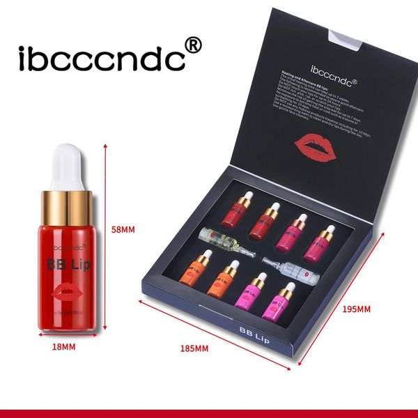 BB Lips Ampullen-Serum-Starter-Set, hochwertiges semi-permanentes Make-up für die Lippenfärbung, feuchtigkeitsspendende Mikronadel-Behandlung, 240327