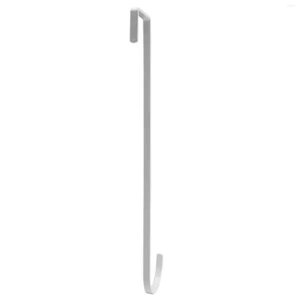 Gancio portabottiglie per ghirlanda sopra la porta - Supporto sottile in metallo Appendiabiti stagionale per parte anteriore o posteriore (Bianco)