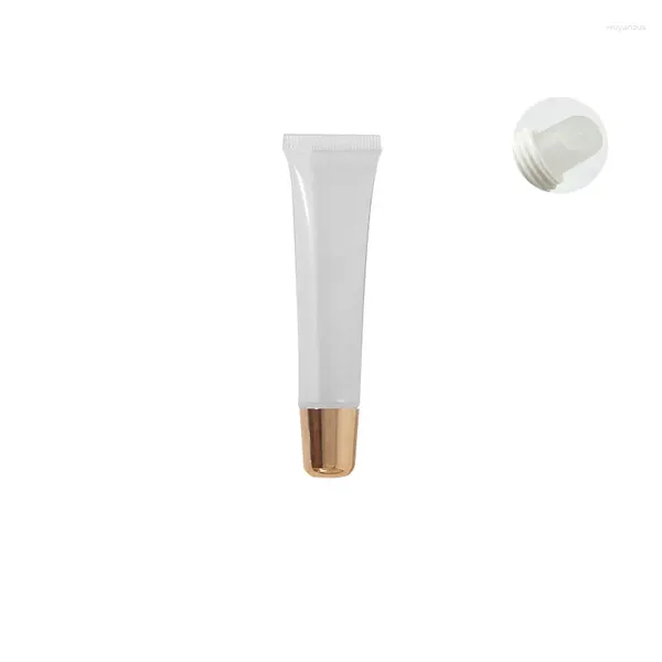 Garrafas de armazenamento atacado impressão logotipo espremer tubos lip gloss recipiente batom embalagem cosmética 100 pçs 10ml 15ml tubo lipgloss