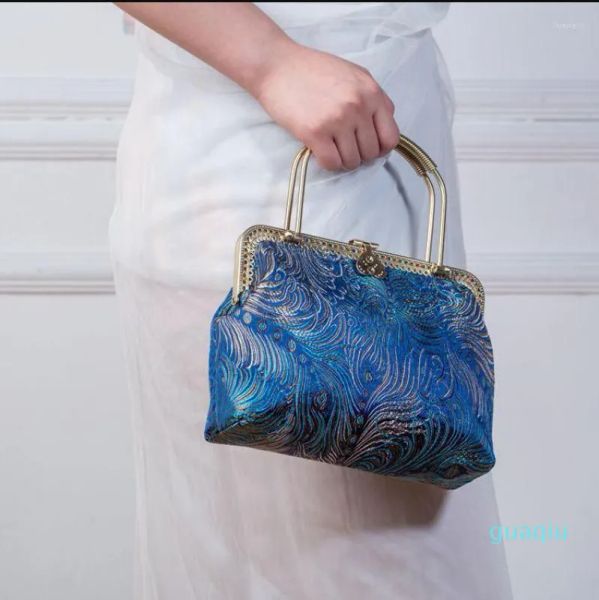 Sacos de noite YourSeason Handmade Ladies Vintage Cheongsam Bolsa Banquete Floral Mulheres Elegantes Bolsa de Ombro Estilo Chinês