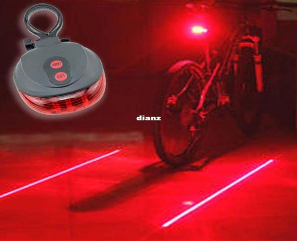 Yeni Var 5led2laser 7 Flash Modu Bisiklet Güvenliği Bisiklet Arka Lamba Su geçirmez Lazer Kuyruk Işık Uyarı Lambası Yanıp sönüyor1933805