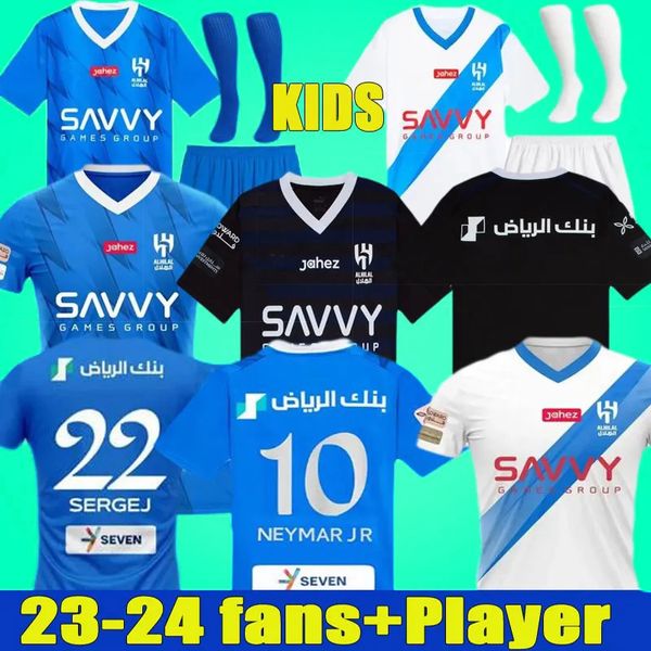 23 24 NEYMAR JR Al Nassr FC Ronaldo футбольные майки Мужчины Дети KitAl Hilal Саудовская форма CR7 Футбольная рубашка BENZEMA Fans Player Версия Джерси 2023 2024 Саудовская Аравия