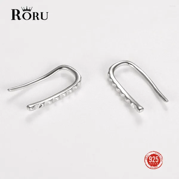 Orecchini a bottone RORU in argento sterling 925 con zirconi per gli amanti della donna, mini orecchino penetrante, pendientes, orecchini, fascino, regalo jewerly