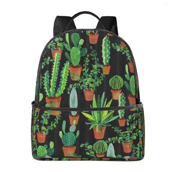 Sırt çantası Kaktus Kaktüs Büyük Kapasiteli Okul Defteri Moda Su Geçirmez Ayarlanabilir Seyahat Sporları