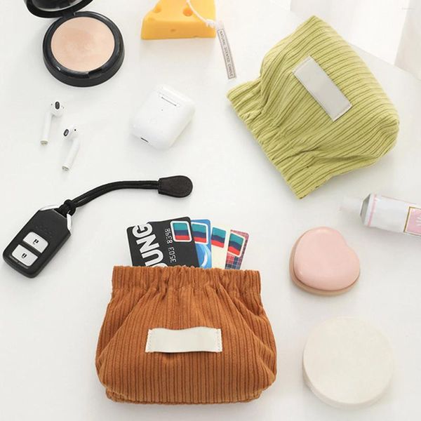 Depolama Çantaları kadife-fabrik elastik saç kravat organizatörü çoklu pulu seyahat kozmetik çantası kadınlar için