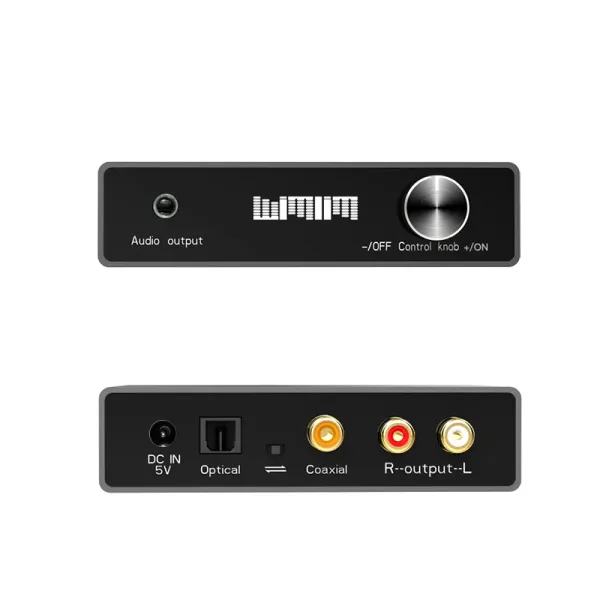 Connectores DAC 24bits 192KHz Coaxial óptico para conversor de áudio RCA3.5 para amplificador para TV em home theater