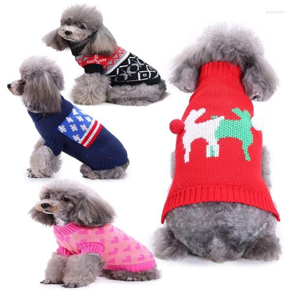 Cão vestuário dachshund camisola de natal inverno quente cães roupas para filhote de cachorro gato de malha teddy schnauzer ano animal de estimação