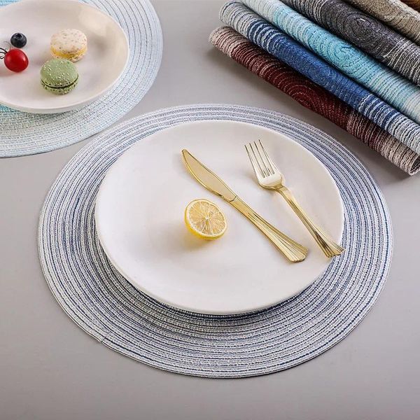 TeAware Setleri Placemats Plaka Paspasları İçecek Makaraları Yuvarlak Çay Kahve Fincan Masası Masa Dekorasyon Aksesuarları Mutfak Araçları