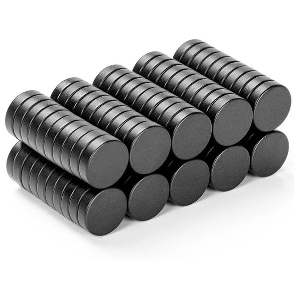 100PCS starker Magnet 10xm runder schwarzer Kühlschrank-Ferrit-Permanent-Ser-Magnete Hardware magnetisch 240318