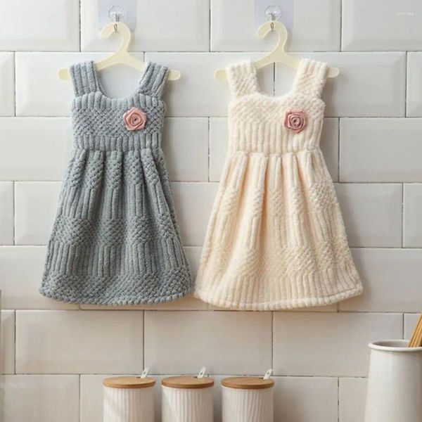 Mini vestido de toalha pendurado em alta qualidade de coral lenço de lenço de roupas domésticas de pano de louça de louça