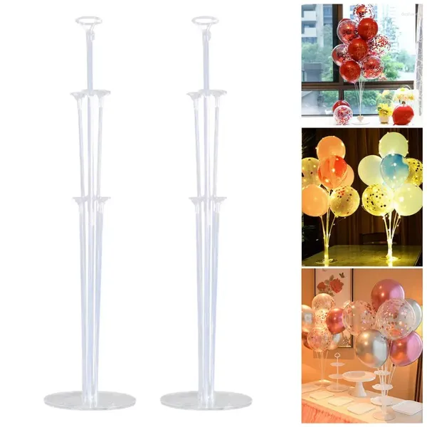 Kit di supporto stabile per supporto per palloncini per decorazioni per feste per compleanno Decorazioni per baby shower Trasparenti con base facile