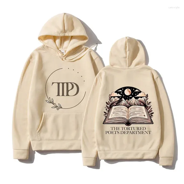 Hoodies femininos o departamento de poetas torturados com capuz unisex moletom streetwear casual hoodie masculino feminino y2k blusas vintage roupas