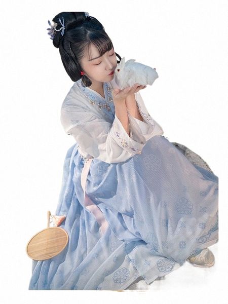 Tradicial Traje Saia Plissada Hanfu Folk Cosplay Roupas Outfit Dinastia Tang Roupas de Dança Roupas Antigas Chinesas YS1524 v2E0 #