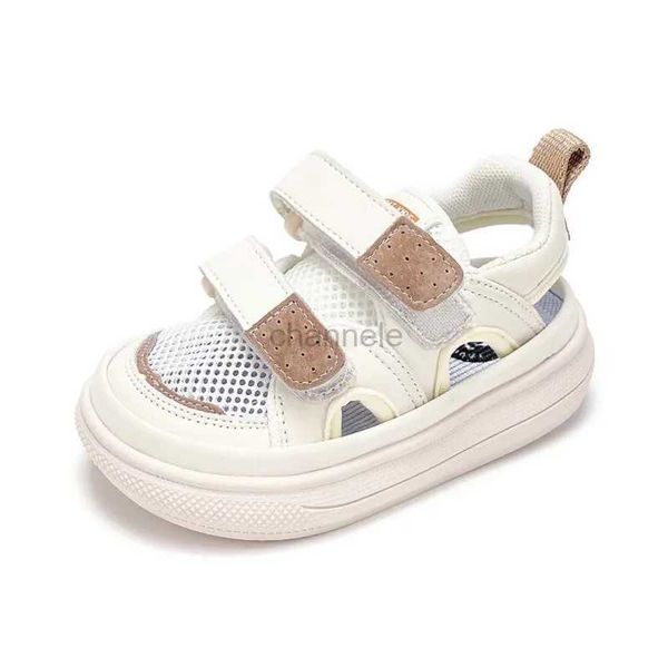 Sandali DIMI 2023 Nuove scarpe estive per bambini Sandali per neonati in pelle in microfibra Moda Mesh traspirante Sandali sportivi per bambini 240329