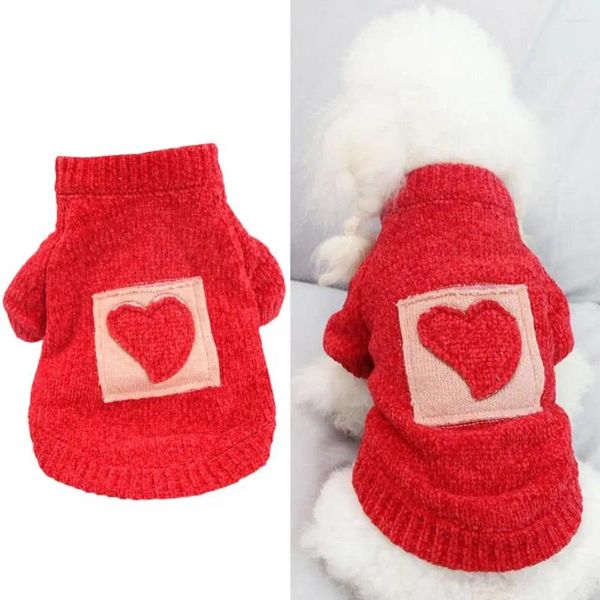 Vestuário de cachorro Pretty Allergy Free Heart Pattern Peting Pet Cat Sweater Roup Supper Soft Friendly to Skin Pullover Supplies