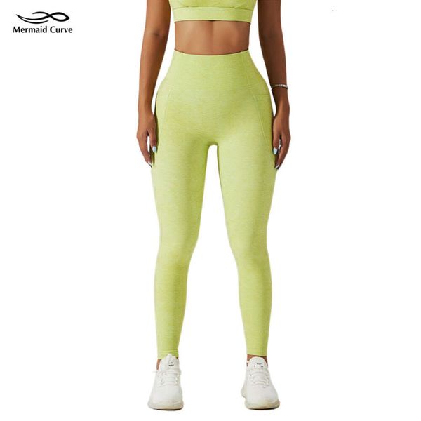 Lu Align Pant Primavera Mulheres Curvas Leggings Sereia Calças de Yoga em Tecido Nu Mulheres Bolso Ao Ar Livre Correndo Fitness Leggings Stretch Cintura Alta Calças Skinny Lemon Spo