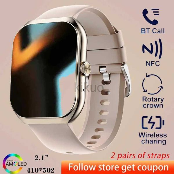 Armbanduhren 2024 Neue 2,1-Zoll-UHD-Bluetooth-Anruf-Smartwatch-Uhr 220 mAh Akkukapazität IP68 Professionell wasserdicht für Android iOS 24329