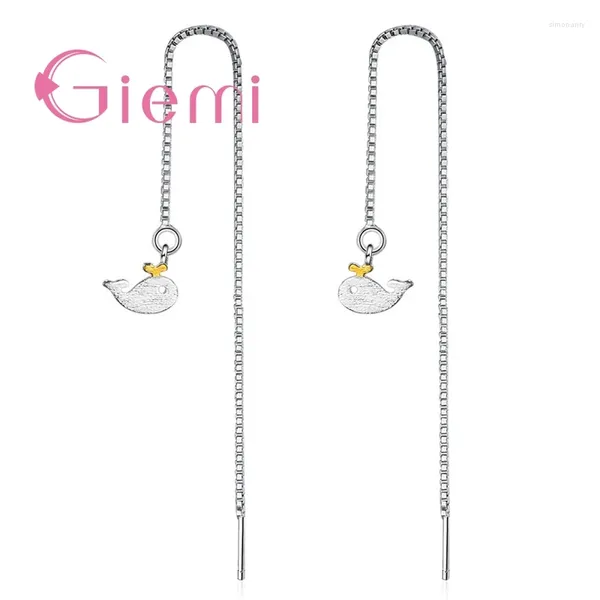 Orecchini pendenti Top Trend Design classico Animale Balena Giallo Adornano Linea Goccia Gioielli da donna all'ingrosso Regalo per il Memorial Day