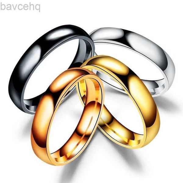 Eheringe, schlicht, 4 mm, 6 mm, Titanring, Damen und Herren, verhindert Allergien, hochglanzpoliert, Eheringe aus Edelstahl, Paar-Finger-Schmuck, Geschenke 24329