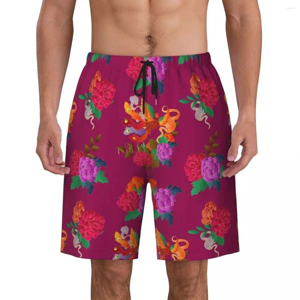 Pantaloncini da uomo Northeast Big Flower Gym Summer Peony Fashion Hawaii Beach Pantaloni corti Sport maschili Surf Quick Dry Design Costume da bagno