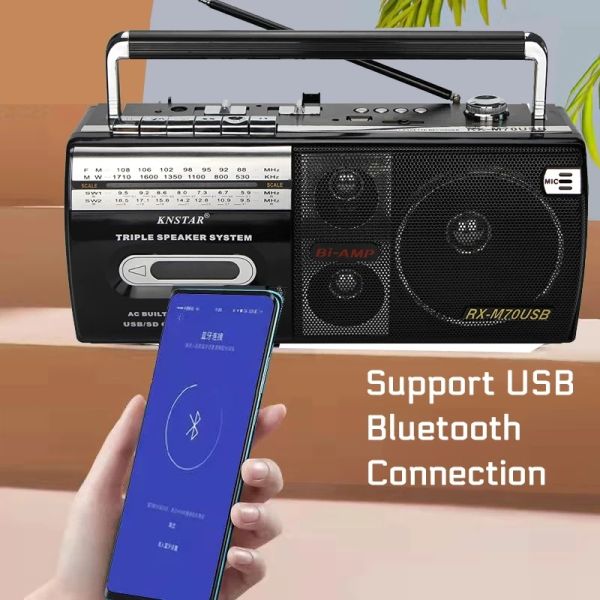 RADIO ANTICO ANTICO HINE HINE Oldfashited Nostalgic Cassette Registratore Elderly Radio Retro Portable Card Bluetooth Audio Bluetooth