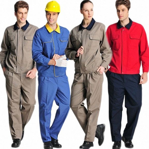 Primavera Outono Lg Manga Uniformes Conjunto de Roupas de Trabalho Mecânica Terno de Soldagem Oficina de Reparo Automático Fábrica de Macacões de Engenharia L5Xl #