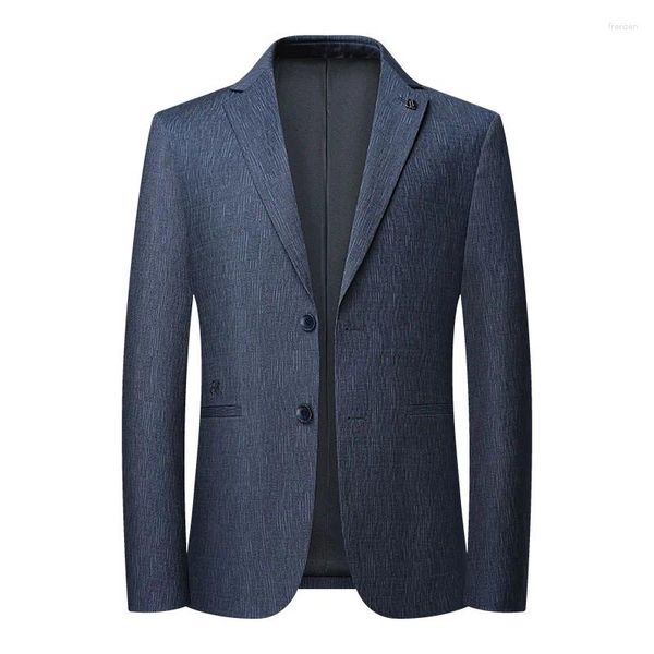 Abiti da uomo 2024- Uomini Gentleman lavoro di lavoro Fashion Wedding Blazer Solid Blazer Base British Casual Corean Versione della Trend Suit